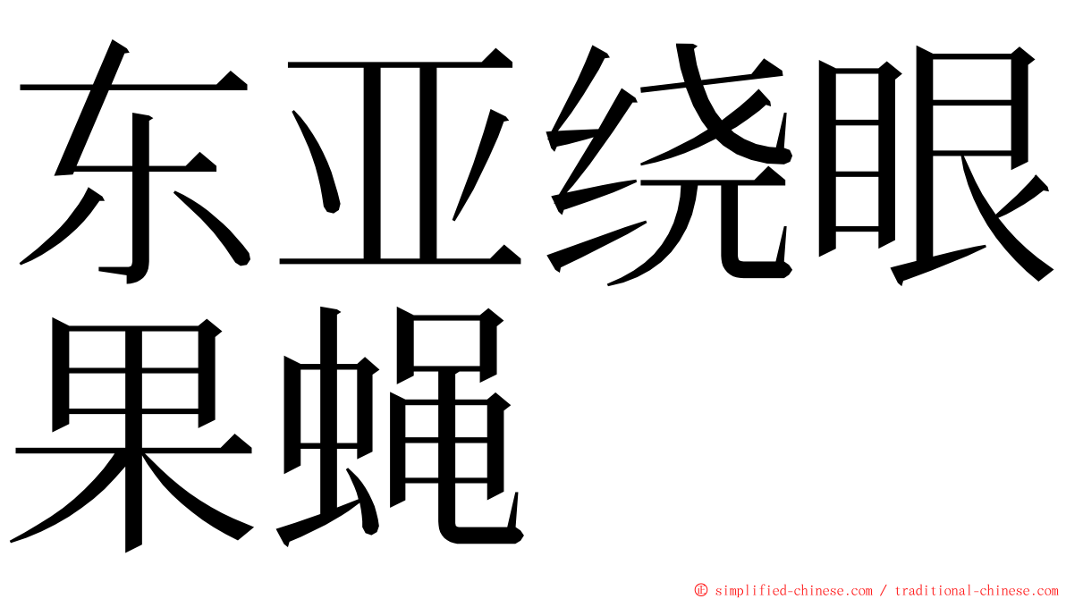 东亚绕眼果蝇 ming font