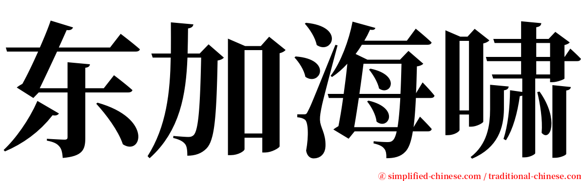 东加海啸 serif font