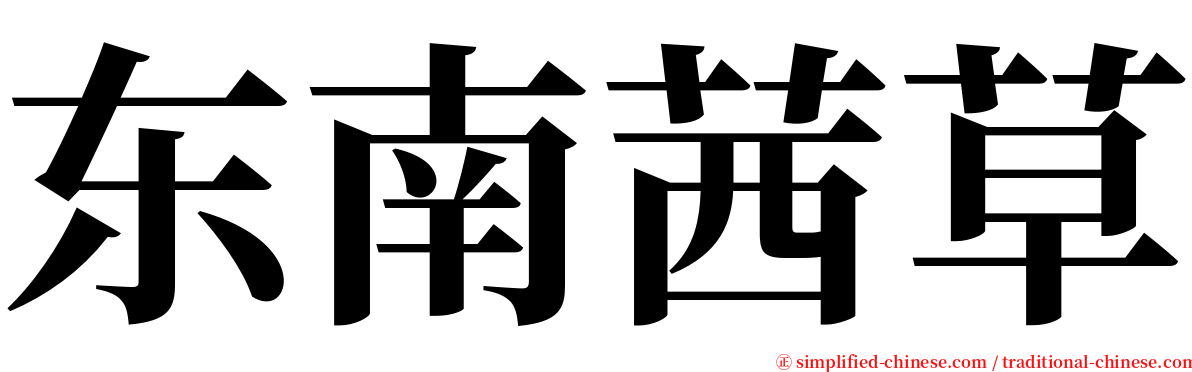 东南茜草 serif font