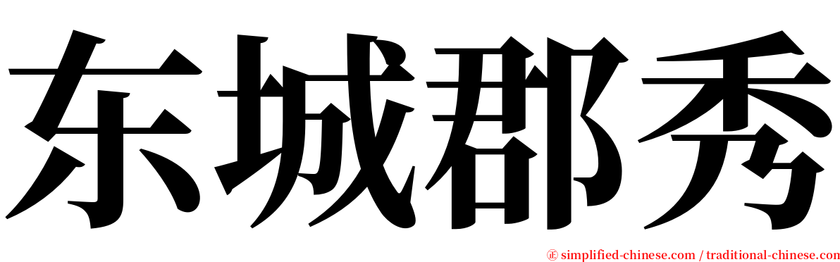 东城郡秀 serif font