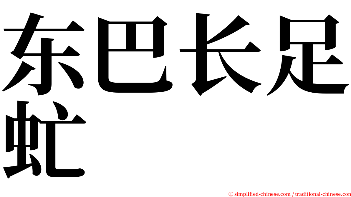 东巴长足虻 serif font