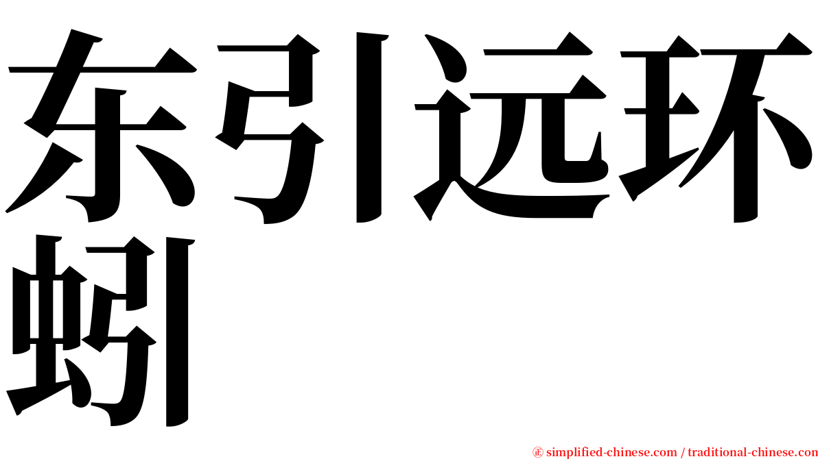 东引远环蚓 serif font