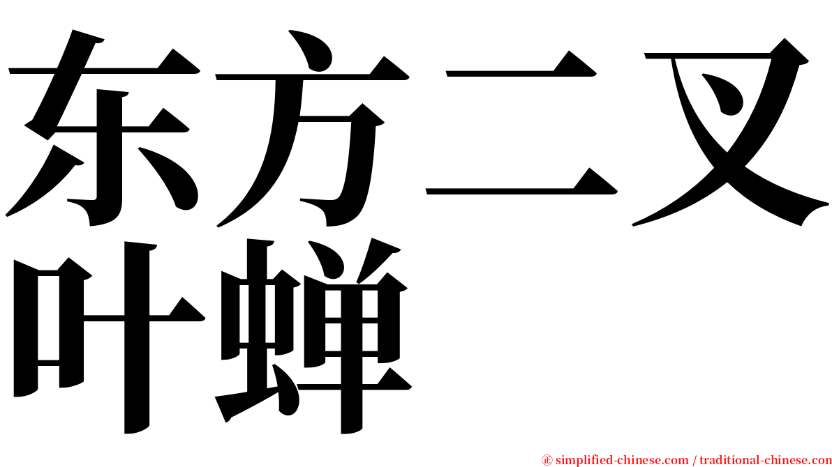 东方二叉叶蝉 serif font