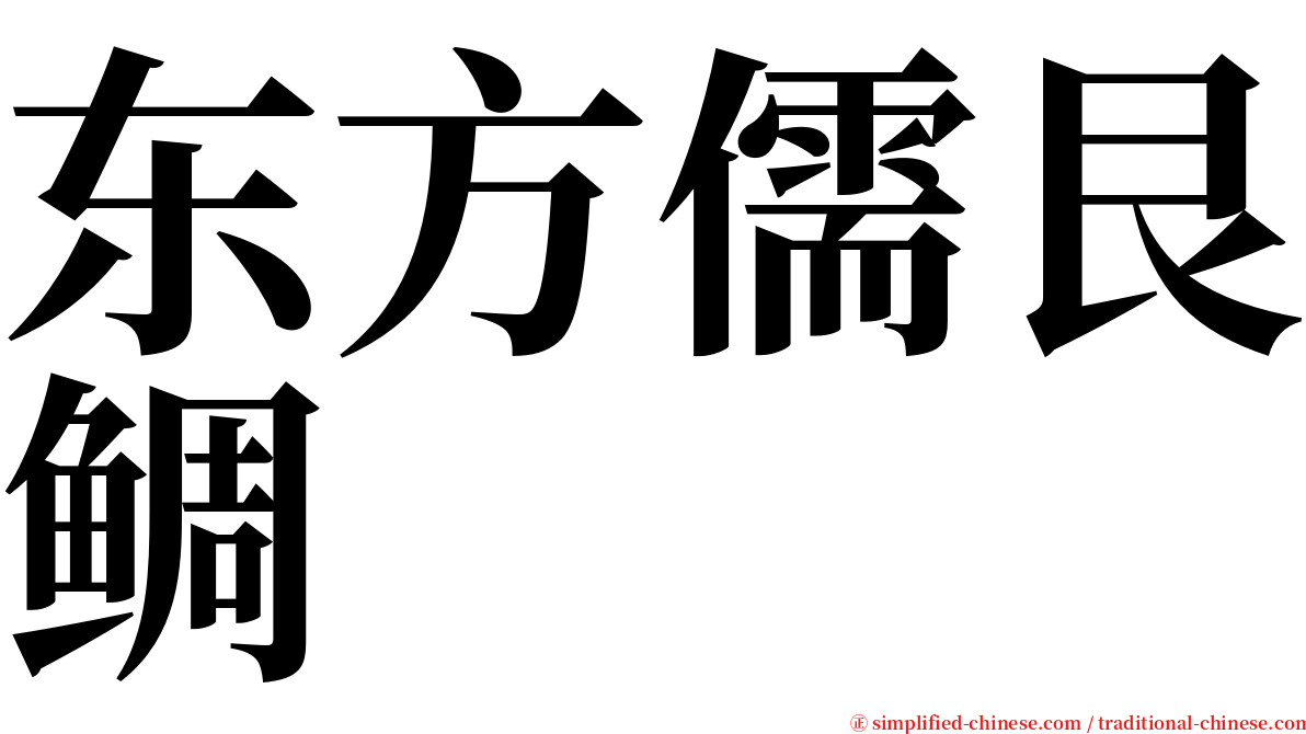 东方儒艮鲷 serif font