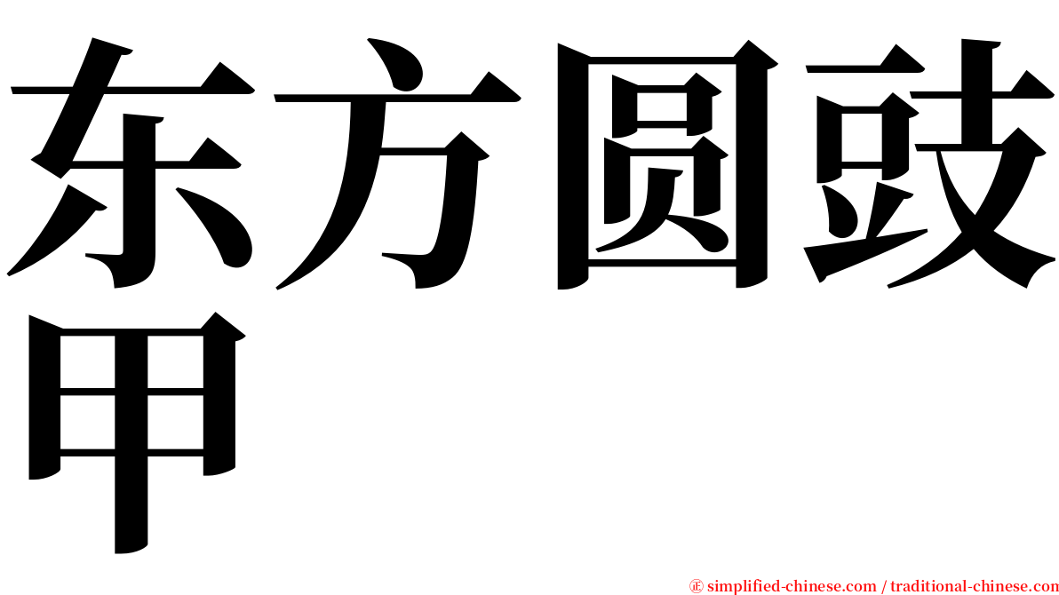 东方圆豉甲 serif font