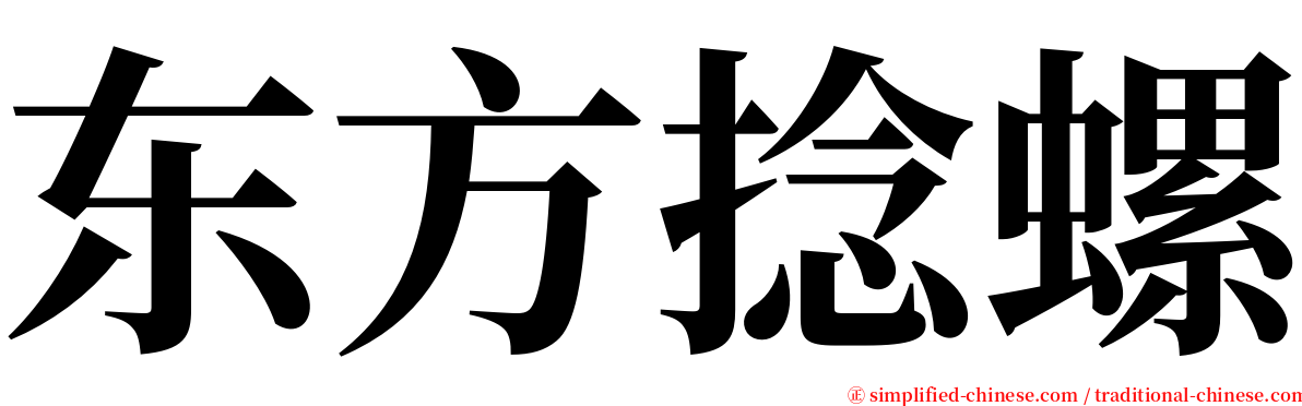 东方捻螺 serif font