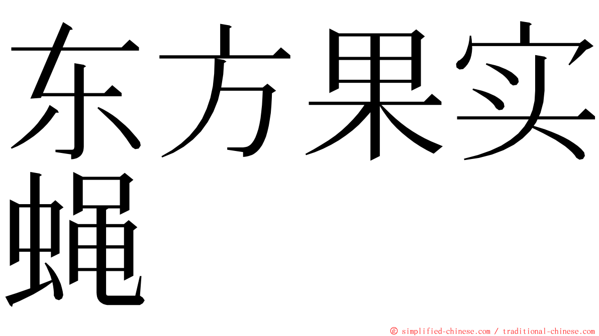 东方果实蝇 ming font