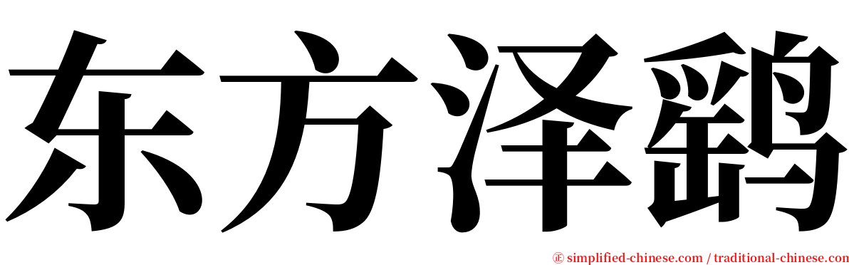 东方泽鹞 serif font