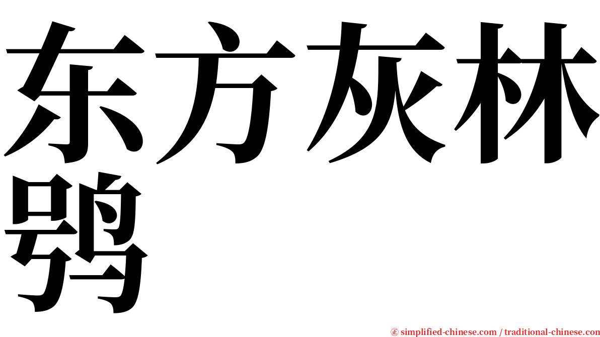 东方灰林鸮 serif font