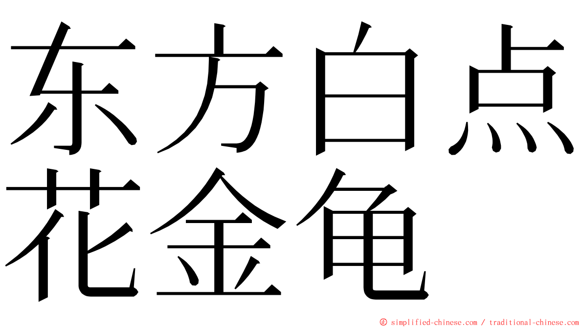 东方白点花金龟 ming font