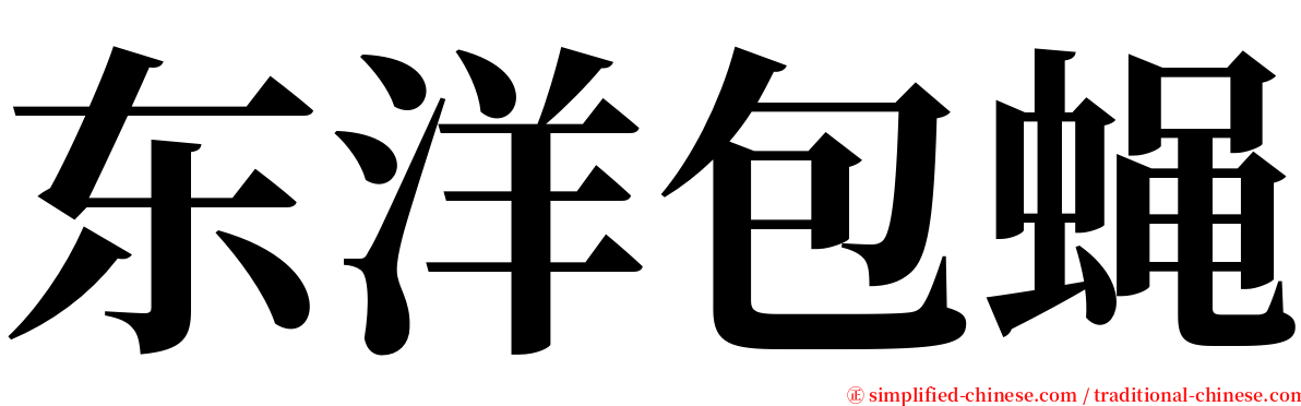 东洋包蝇 serif font