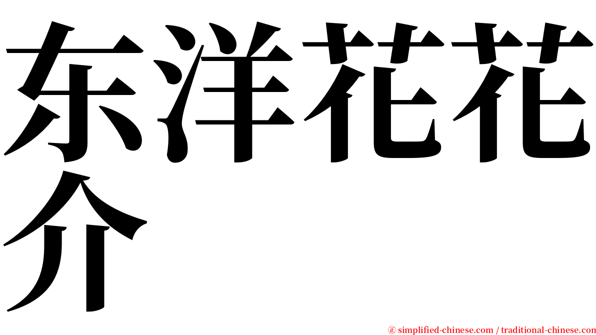 东洋花花介 serif font