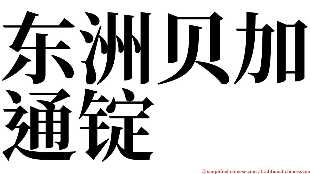 东洲贝加通锭 serif font