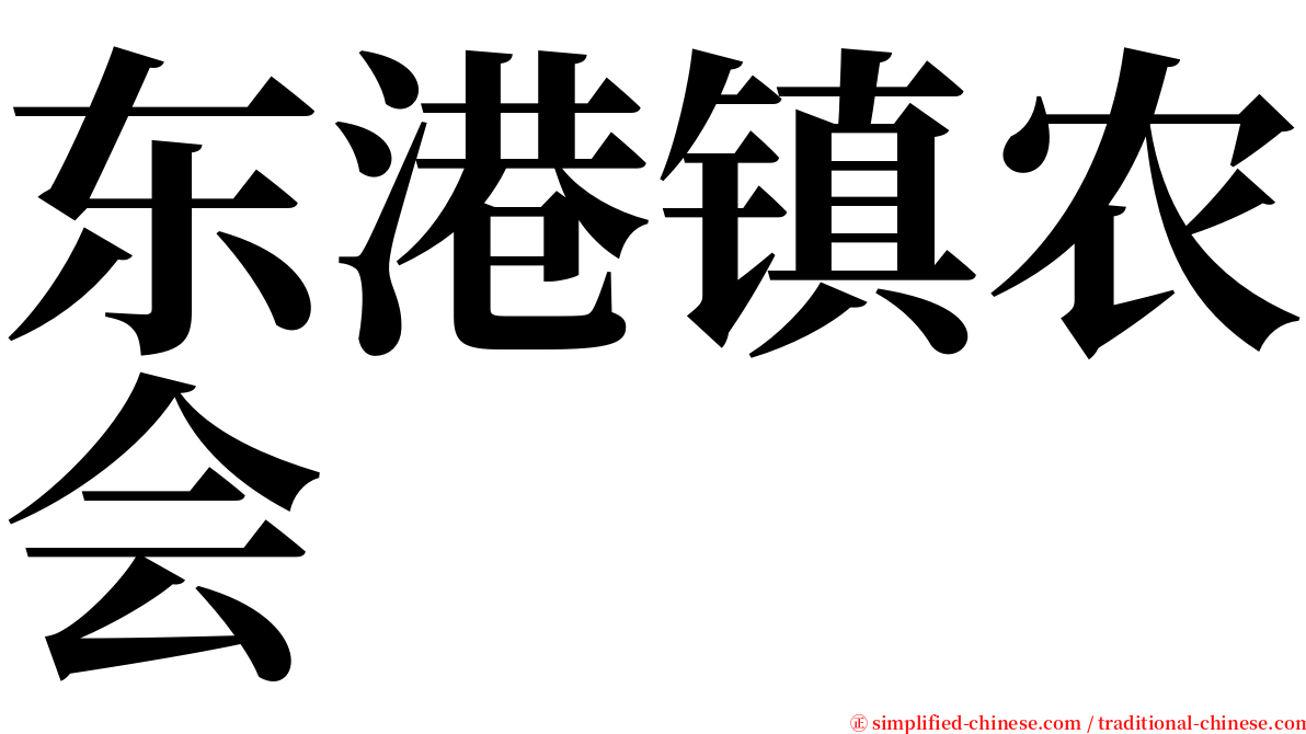 东港镇农会 serif font