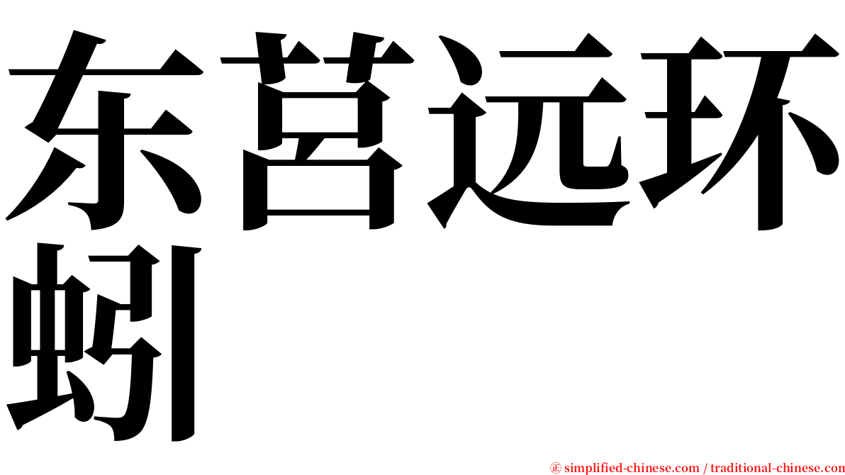 东莒远环蚓 serif font