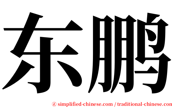 东鹏 serif font