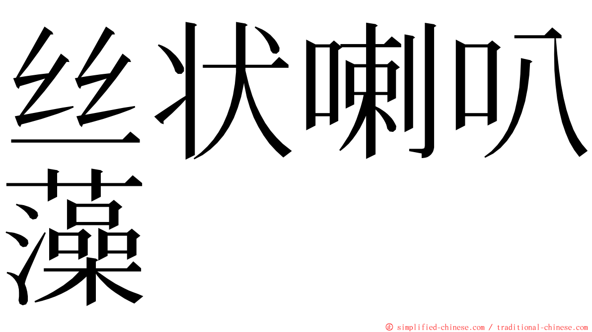 丝状喇叭藻 ming font