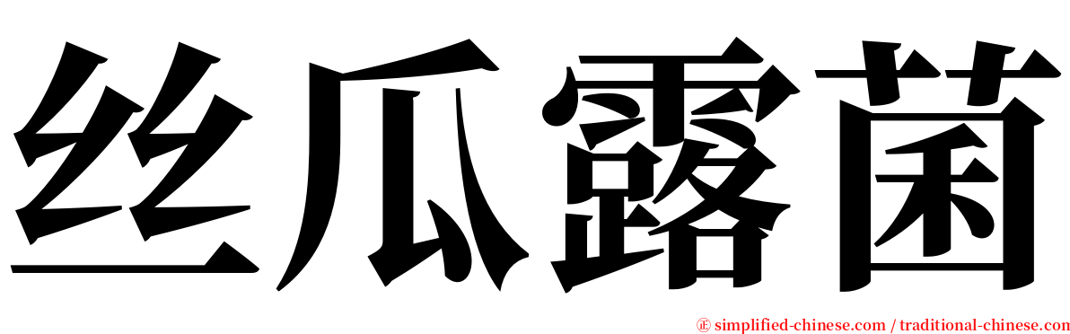 丝瓜露菌 serif font