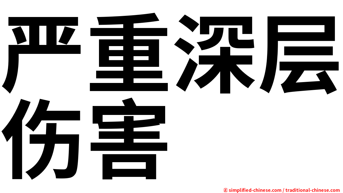 严重深层伤害