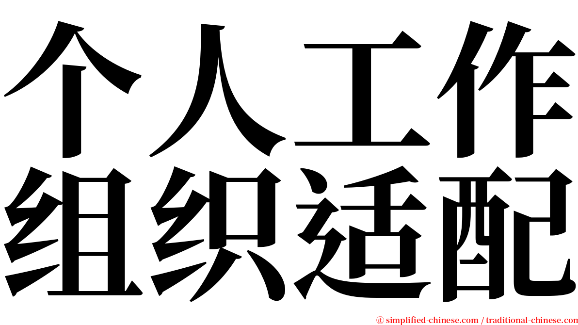 个人工作组织适配 serif font