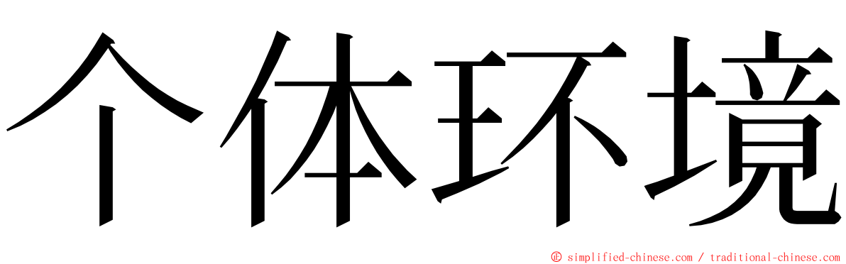 个体环境 ming font