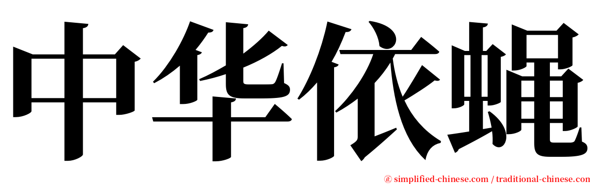 中华依蝇 serif font