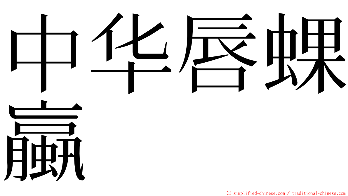 中华唇蜾蠃 ming font