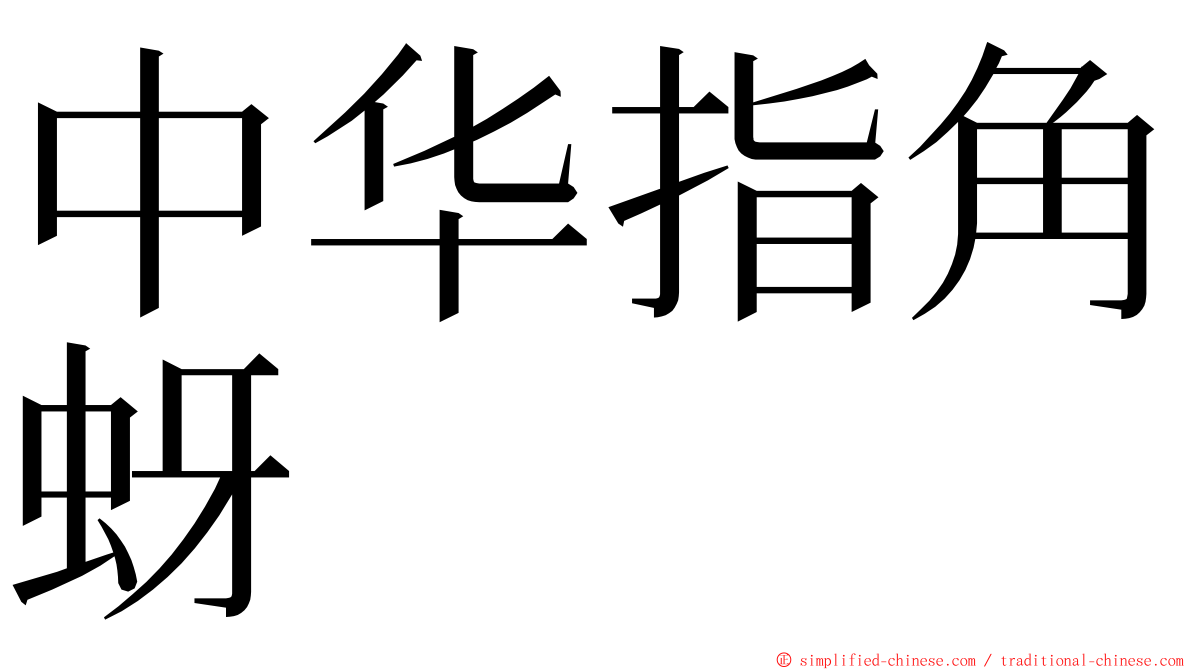 中华指角蚜 ming font