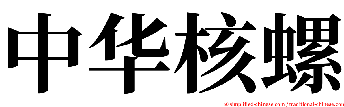 中华核螺 serif font
