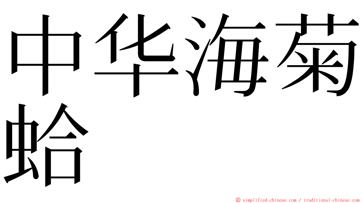 中华海菊蛤 ming font