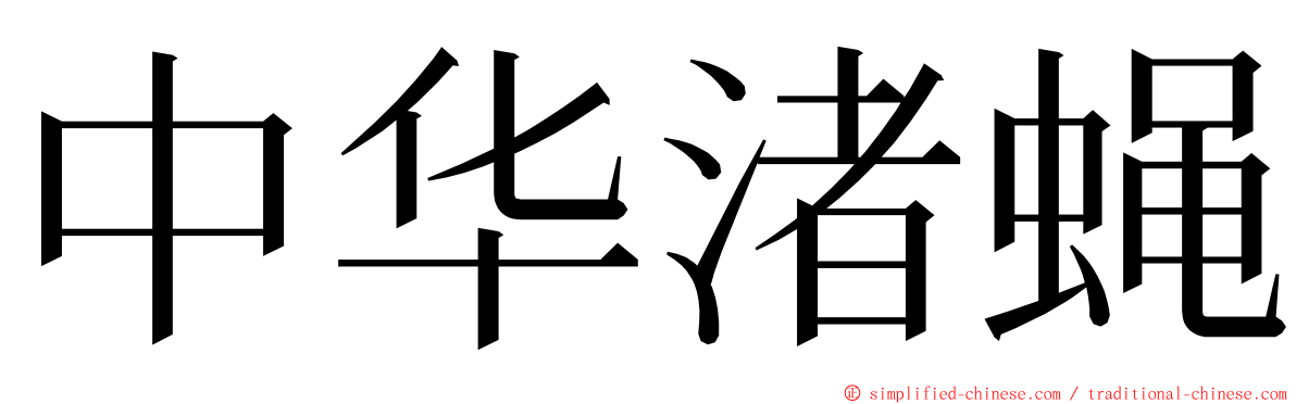 中华渚蝇 ming font