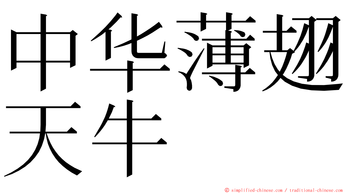 中华薄翅天牛 ming font