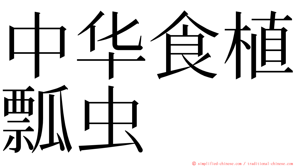 中华食植瓢虫 ming font