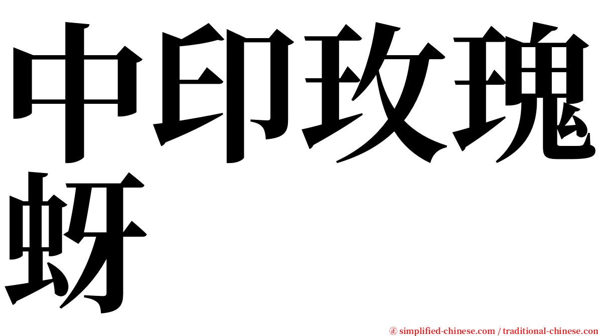 中印玫瑰蚜 serif font