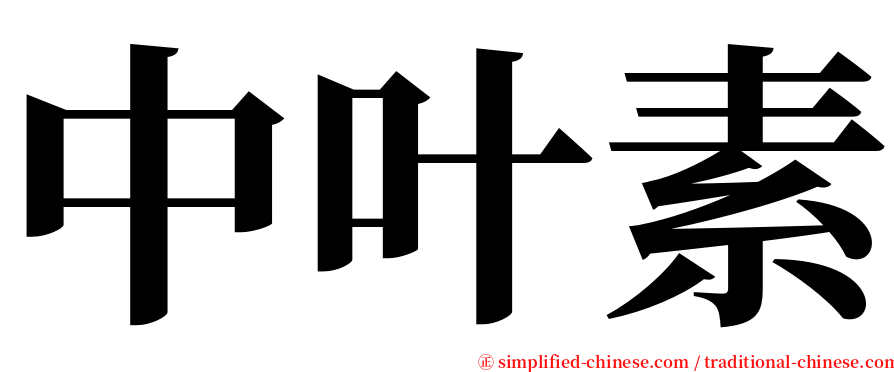 中叶素 serif font