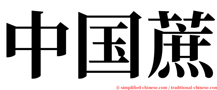 中国蔗 serif font