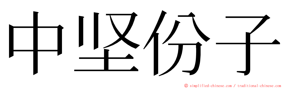 中坚份子 ming font