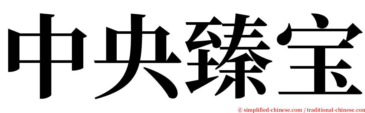 中央臻宝 serif font