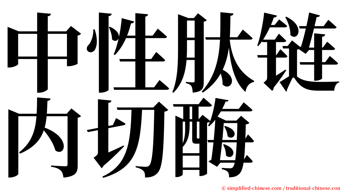 中性肽链内切酶 serif font