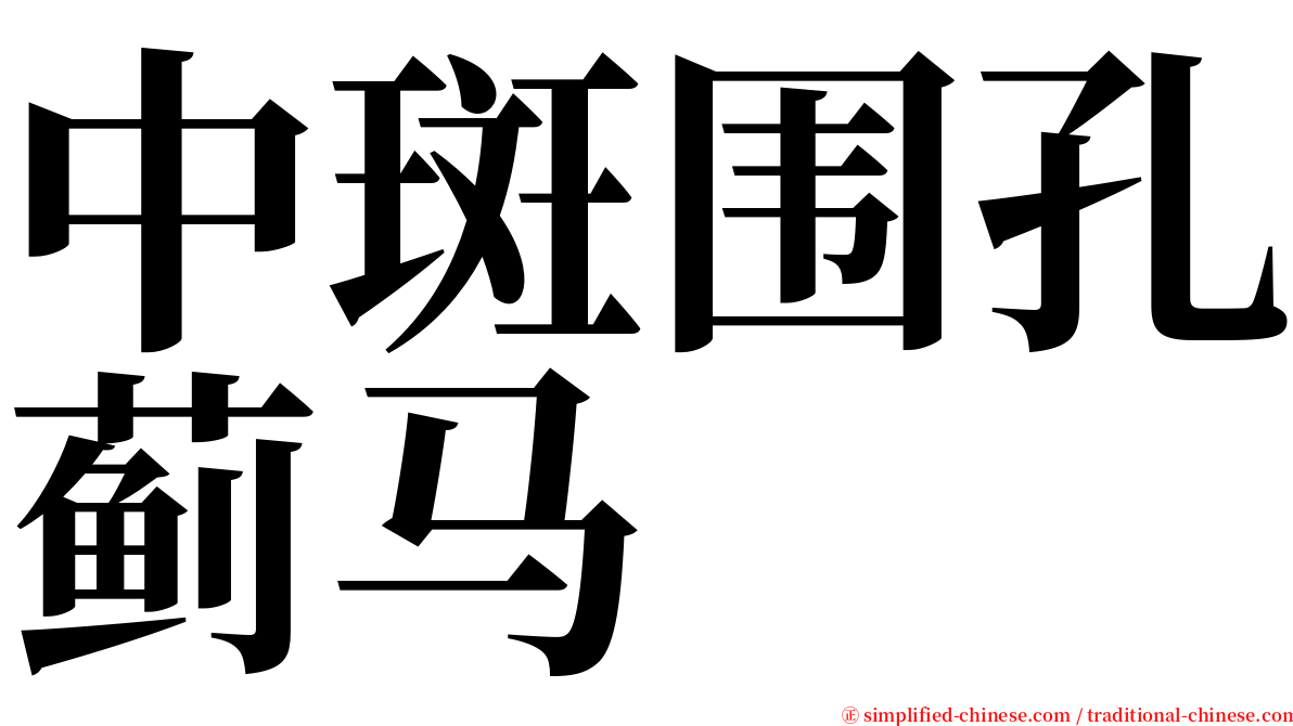 中斑围孔蓟马 serif font