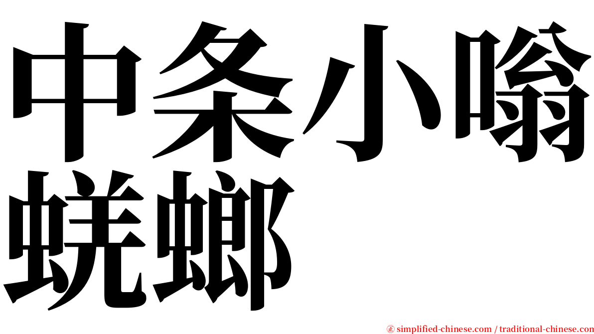 中条小嗡蜣螂 serif font