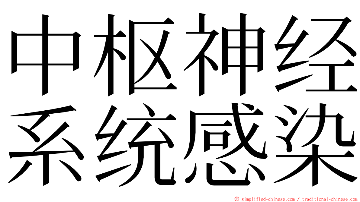 中枢神经系统感染 ming font