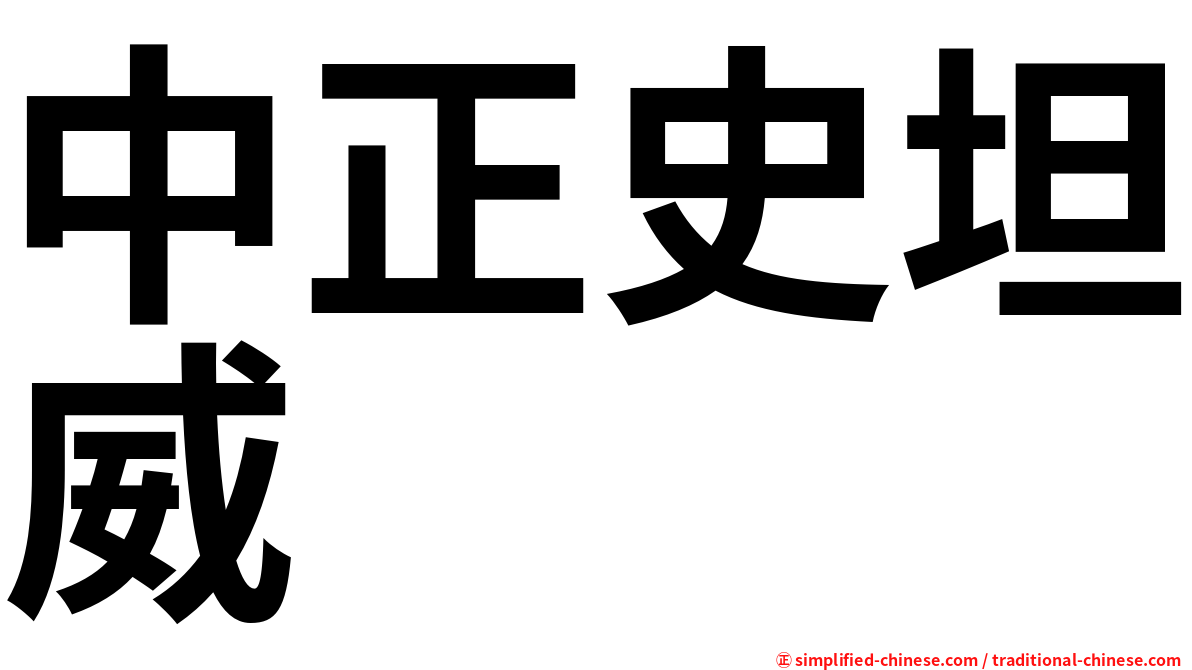 中正史坦威