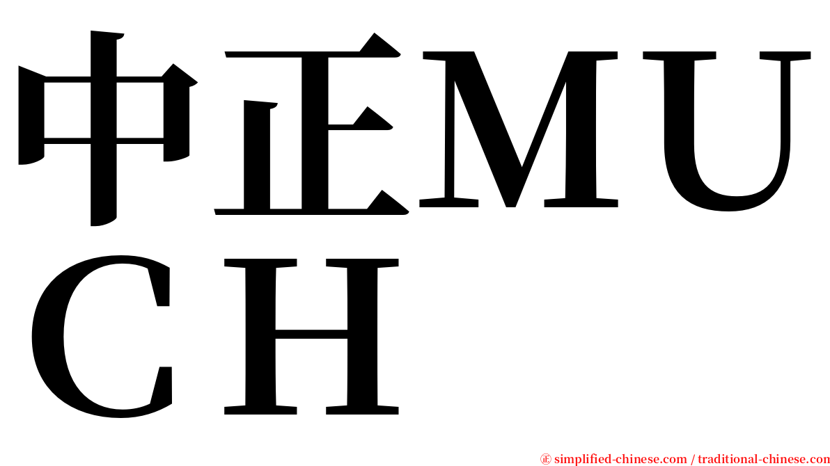 中正ＭＵＣＨ serif font