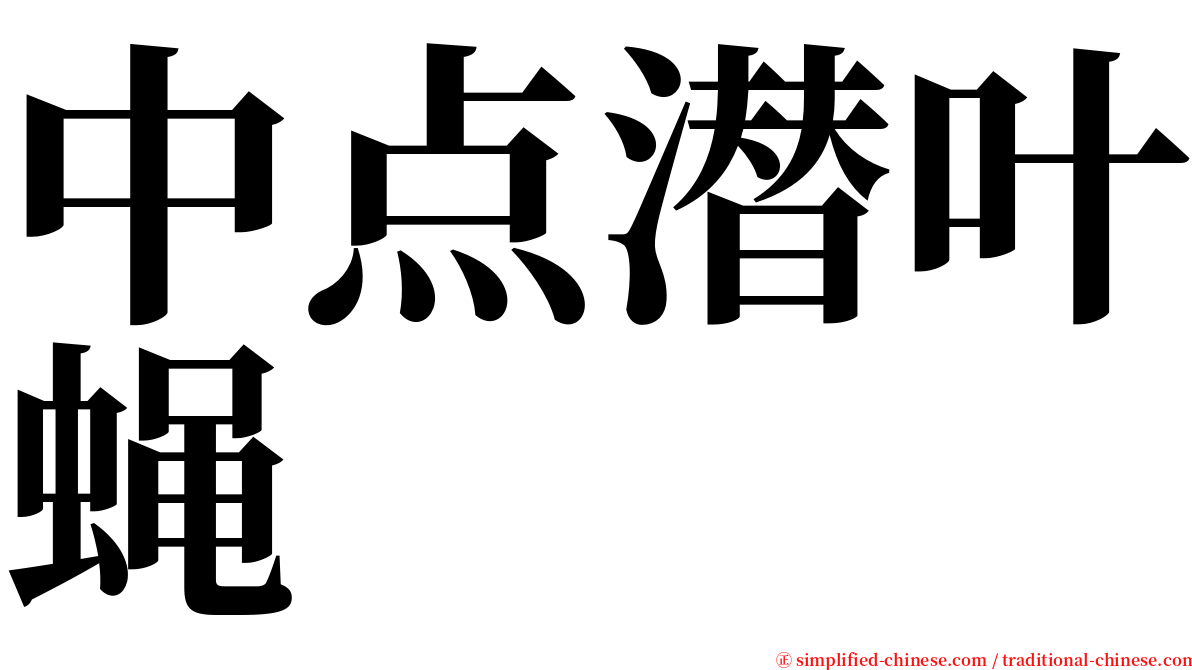 中点潜叶蝇 serif font