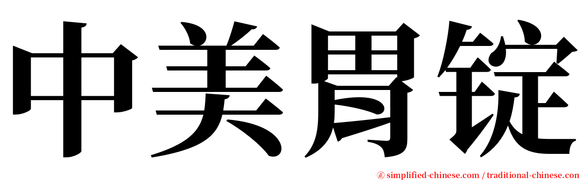 中美胃锭 serif font