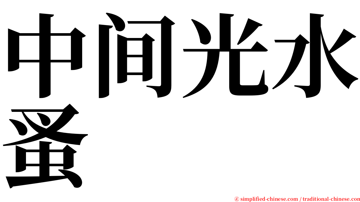 中间光水蚤 serif font