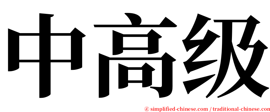 中高级 serif font