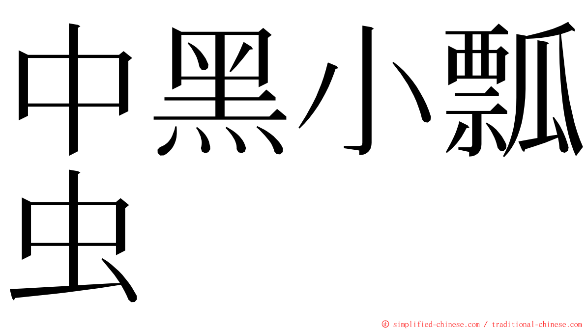 中黑小瓢虫 ming font
