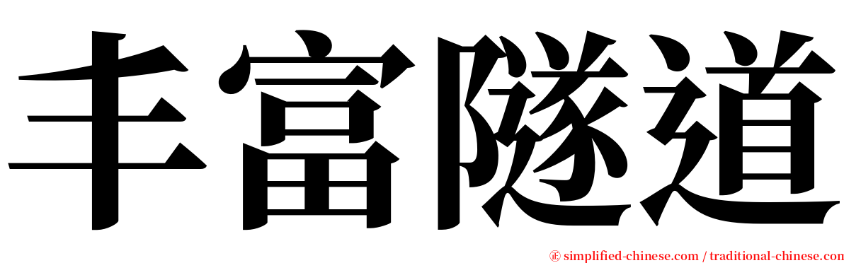 丰富隧道 serif font